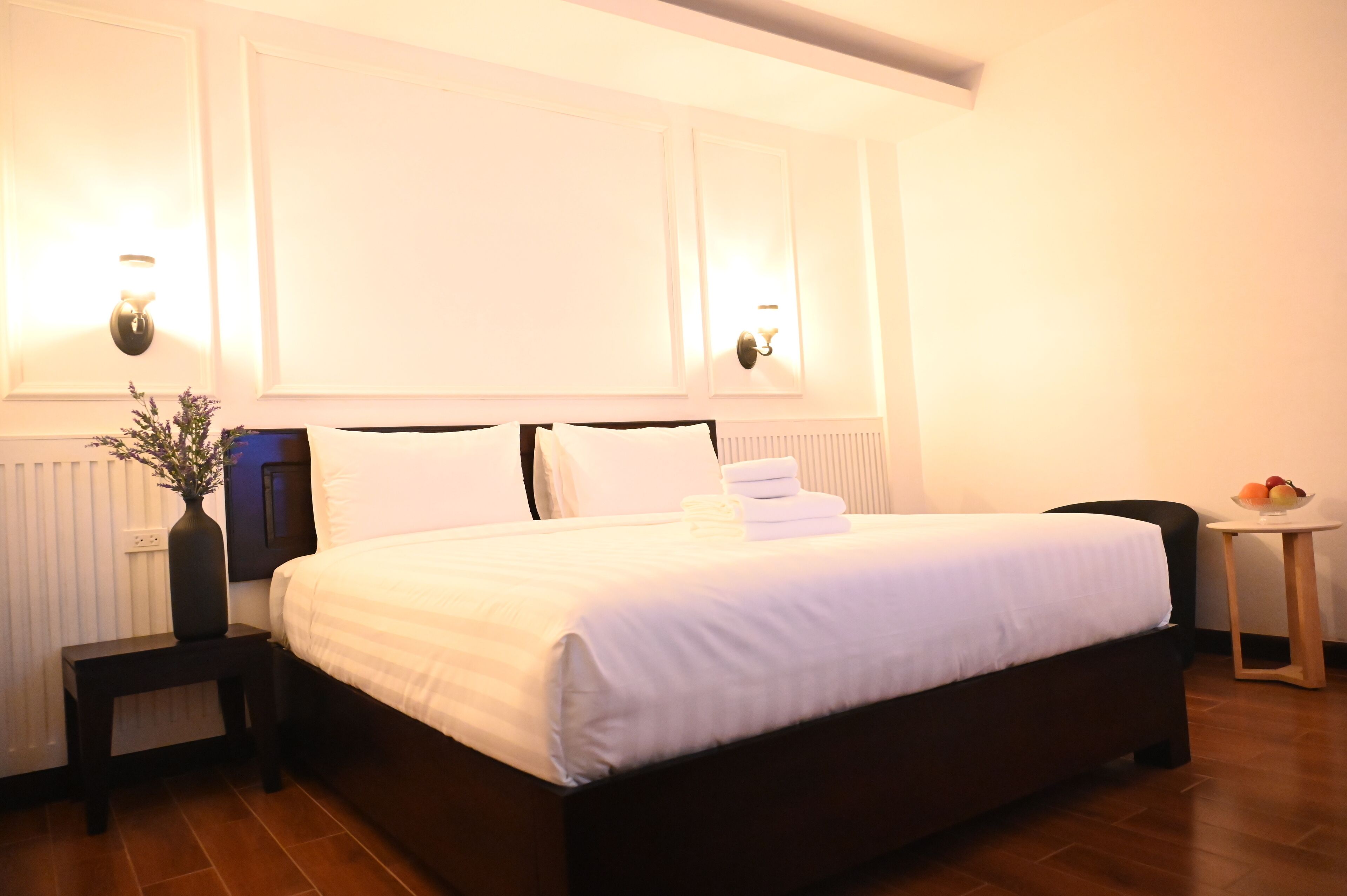 Quarto casal conforto, vista para o jardim