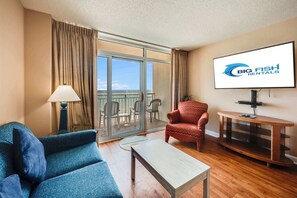 TV, offices - Direct Oceanfront Unit , Amazing Views  with Pools (North Myrtle Beach)