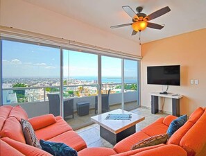 TV, offices - Oceanview Balcony, BBQ Lounge, Near Malecon (La Paz)