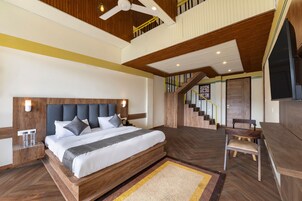 Quarto quádruplo tradicional, várias camas, sacada, vista para o vale