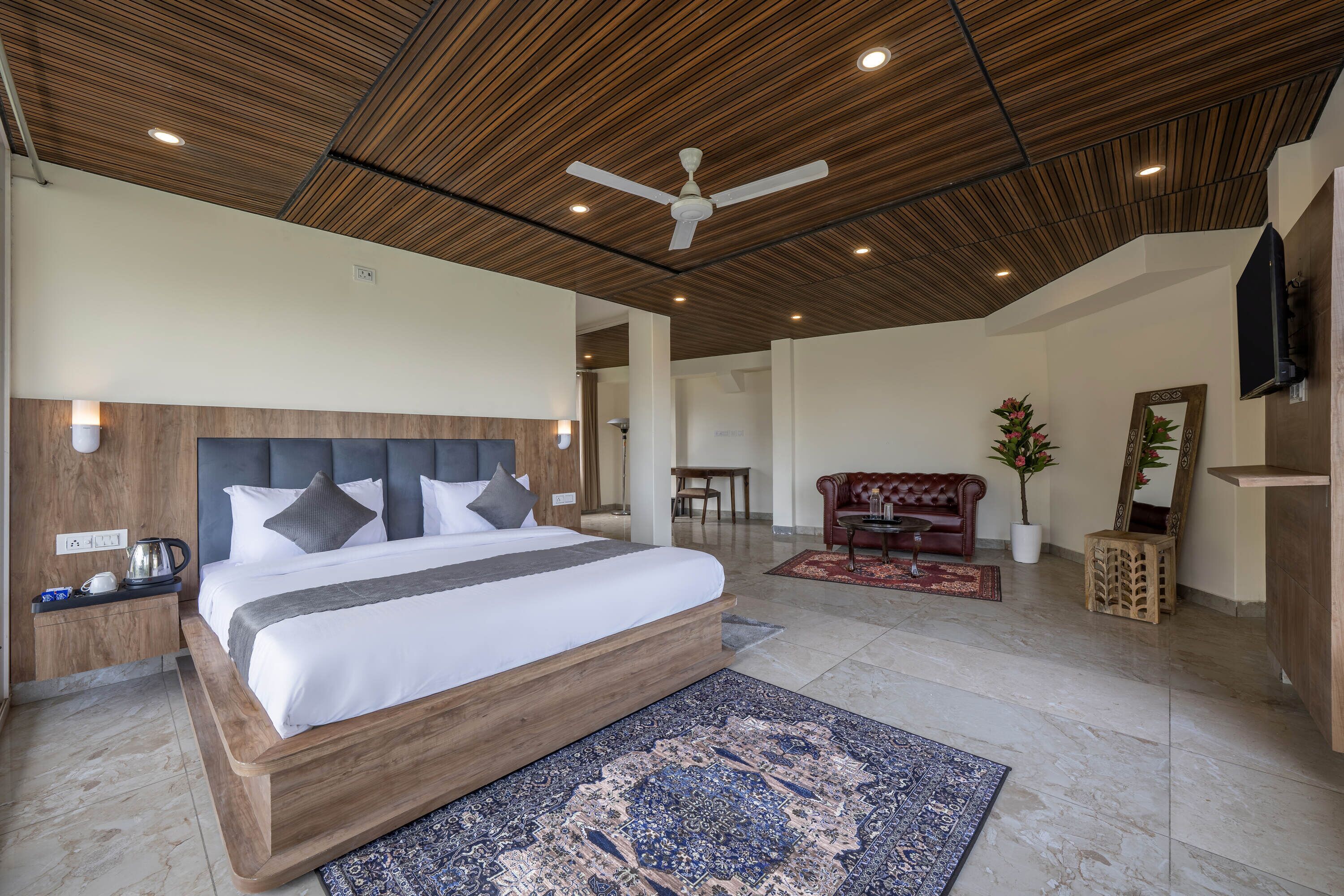 Chambre « Premier », baignoire, vue vallée