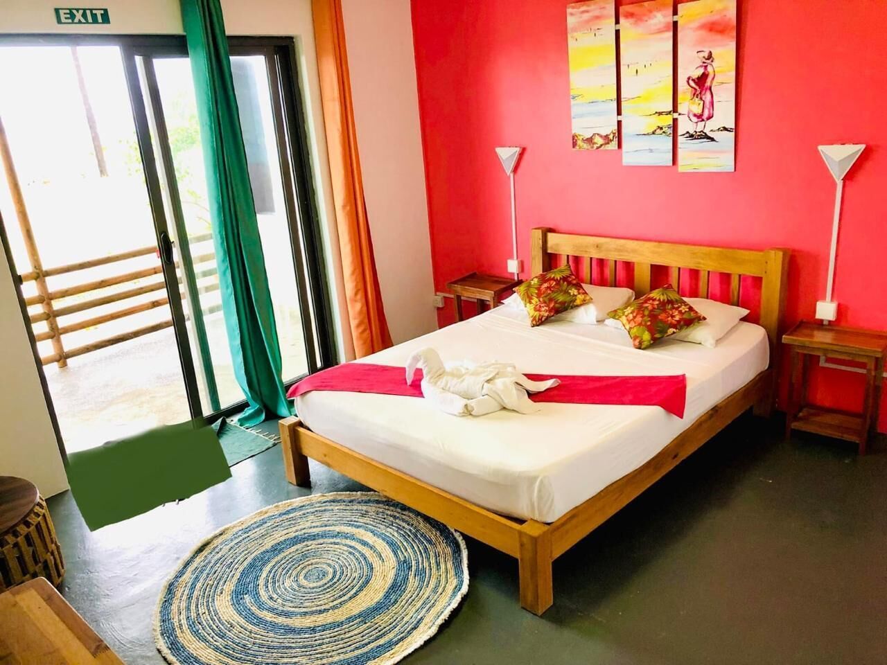 Chambre Double Confort, balcon, vue lagon