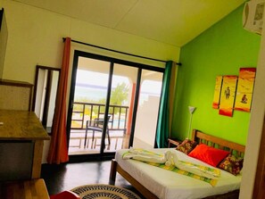 Chambre Double Confort, balcon, vue lagon