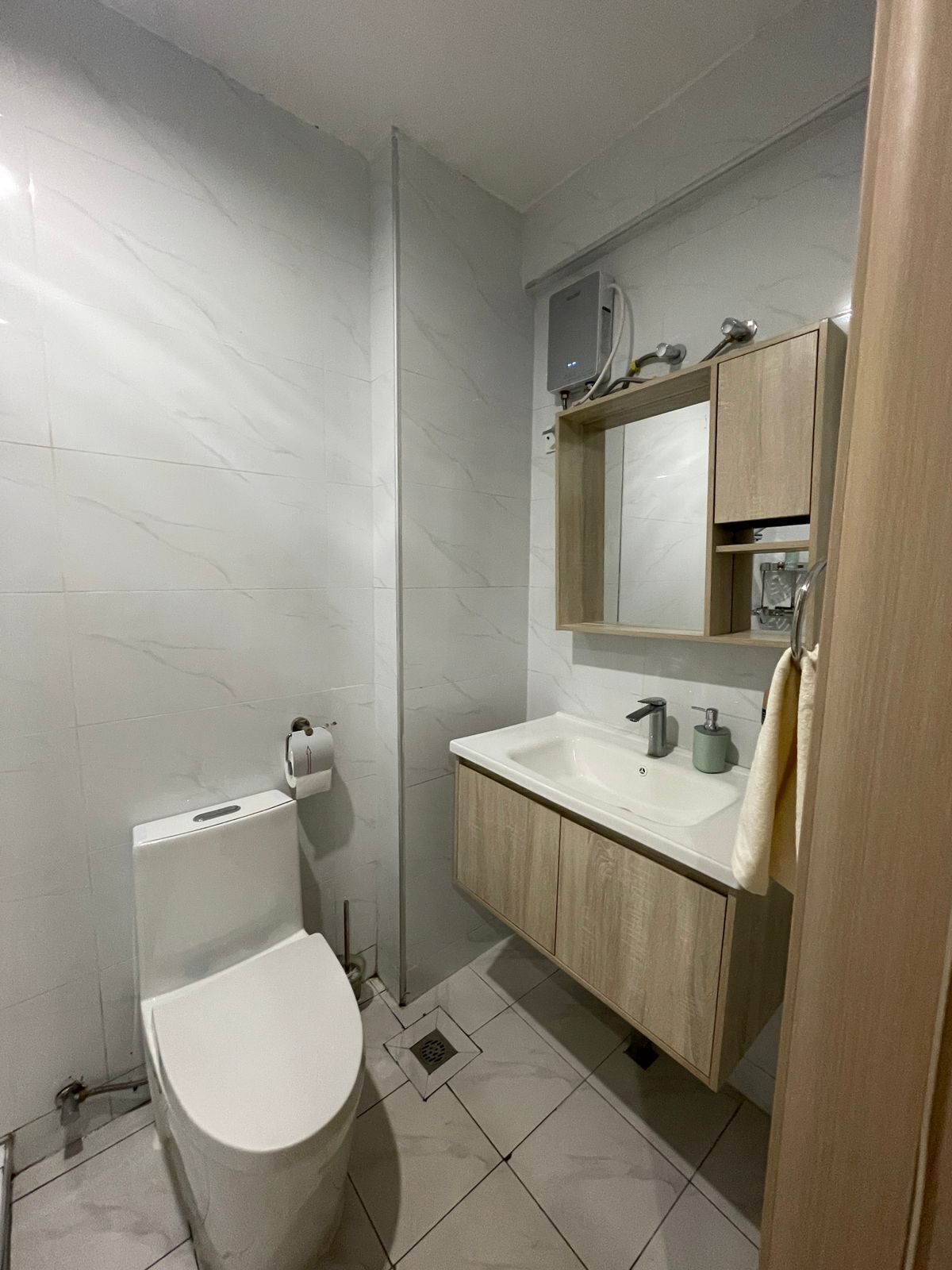 Towels, soap, toilet paper