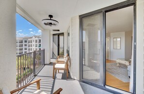Terrace/patio - Ocean-View Condo + Pool Access + Golf + Trails in Wild Dunes | 411 Summerhouse (Isle Of Palms)