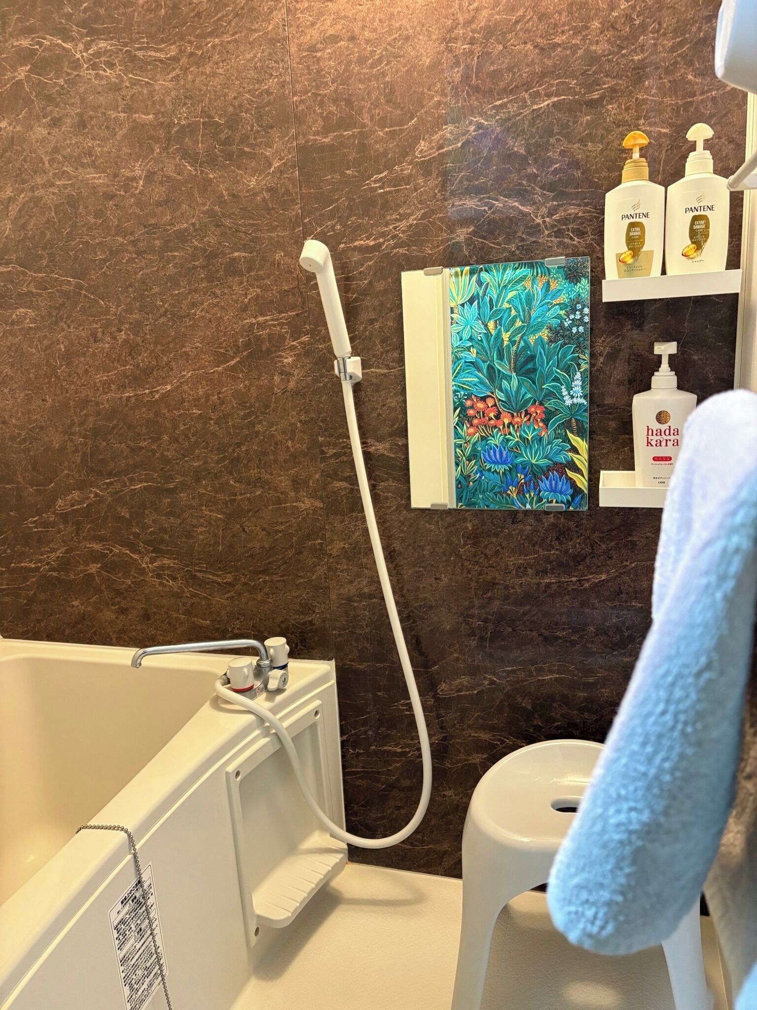 Hair dryer, towels