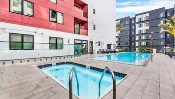 Outdoor pool, a heated pool