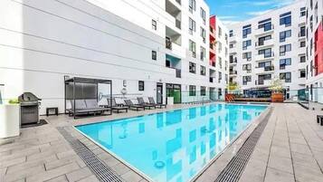 Outdoor pool, a heated pool