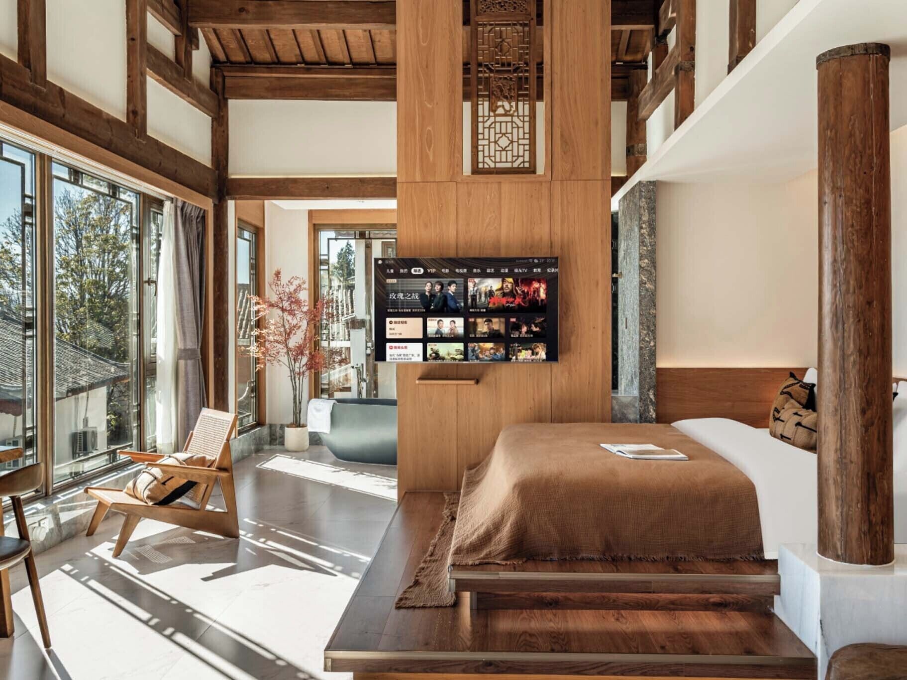 Luxury-Doppelzimmer, Stadtblick | Wohnbereich