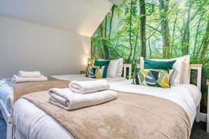 2 slaapkamers, een strijkplank/strijkijzer, wifi, beddengoed