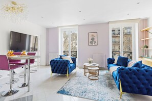 City Apartment, Multiple Beds, Non Smoking, City View | Living area - Elegant 2BR Steps to the Louvre (Paris)