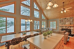 Dining - Waterfront Lake Cottage: Dock, Kayak, Sunroom (Fife Lake)
