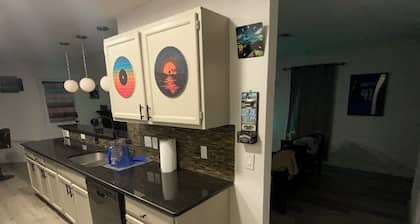 Austin Music House karaoke loaded with memorabilia vinyls RGB light instruments