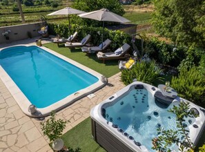 Villa (Three Bedroom Villa with Swimming Poo) | Pool | Seasonal outdoor pool, sun loungers - Peaceful Holiday Home Ivona (Dubrovacko Primorje)