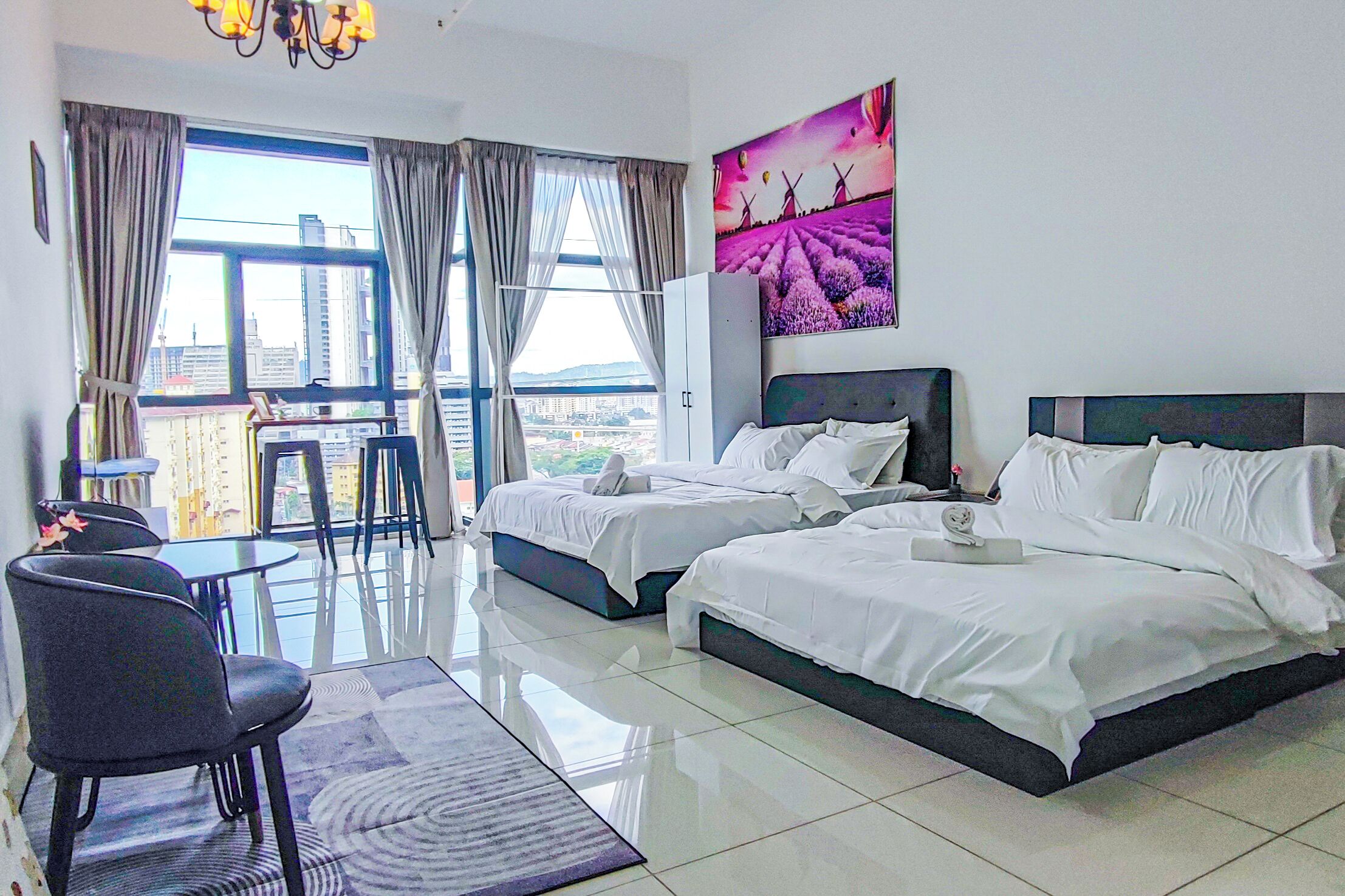Blackout curtains, soundproofing, iron/ironing board, free WiFi