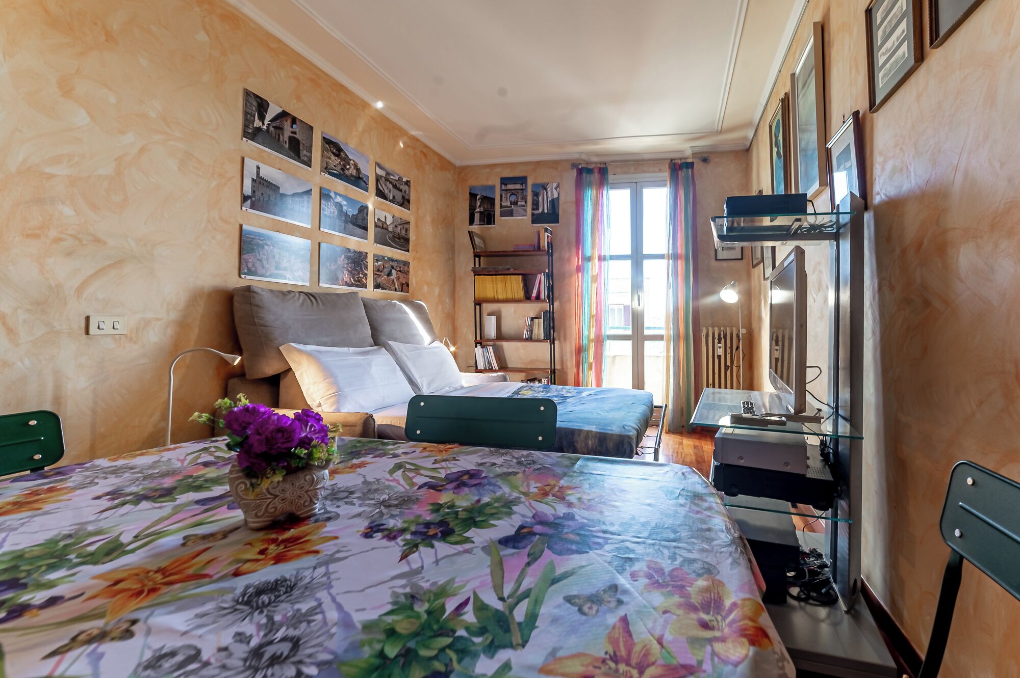 Apartamento superior, vista para o pátio