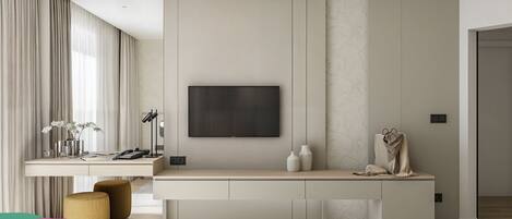 Suite supérieure, balcon, vue sur la mer | Intérieur