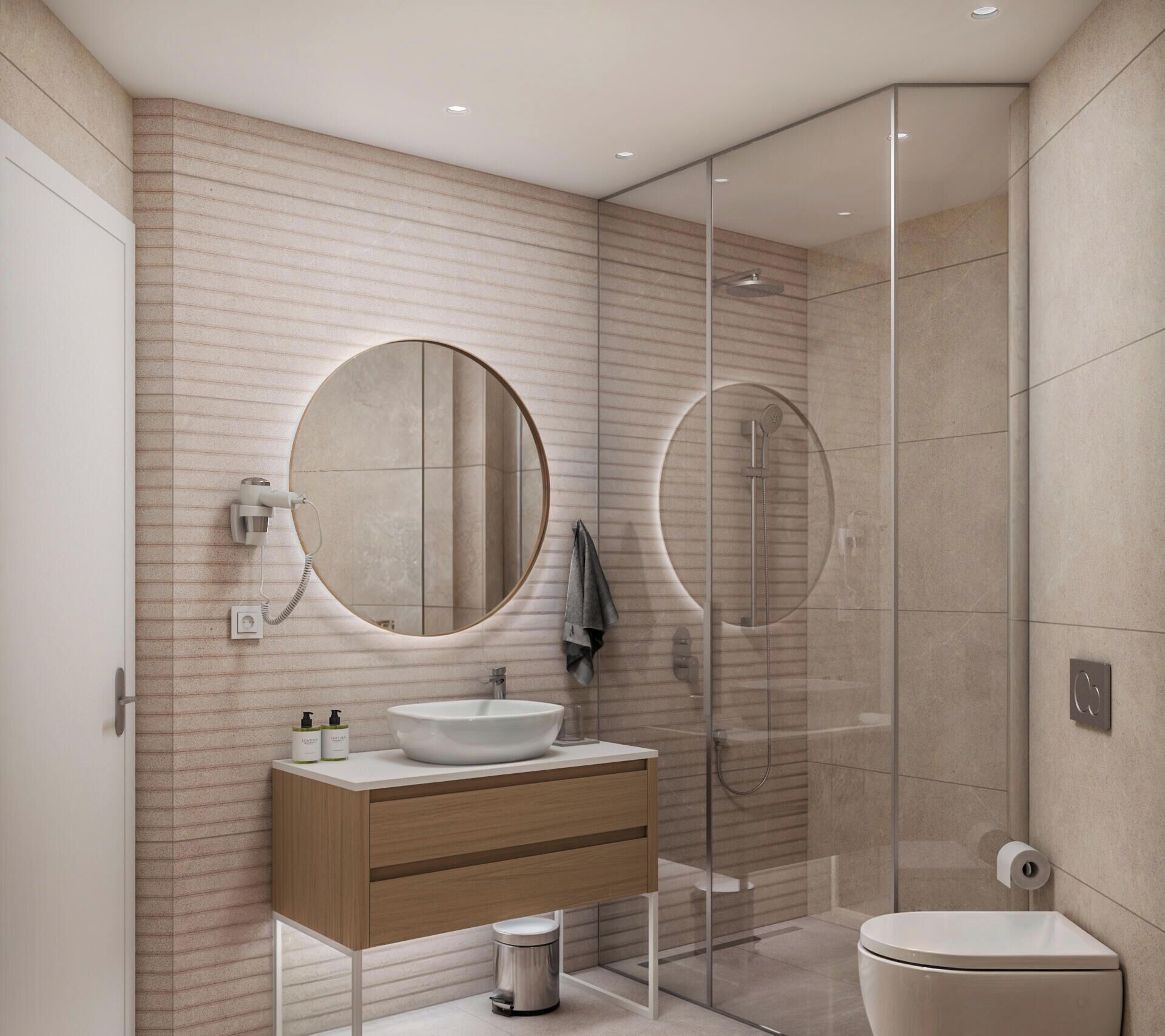 Quarto casal standard | Banheiro | Chuveiro, secador de cabelo, toalhas de banho, sabonete