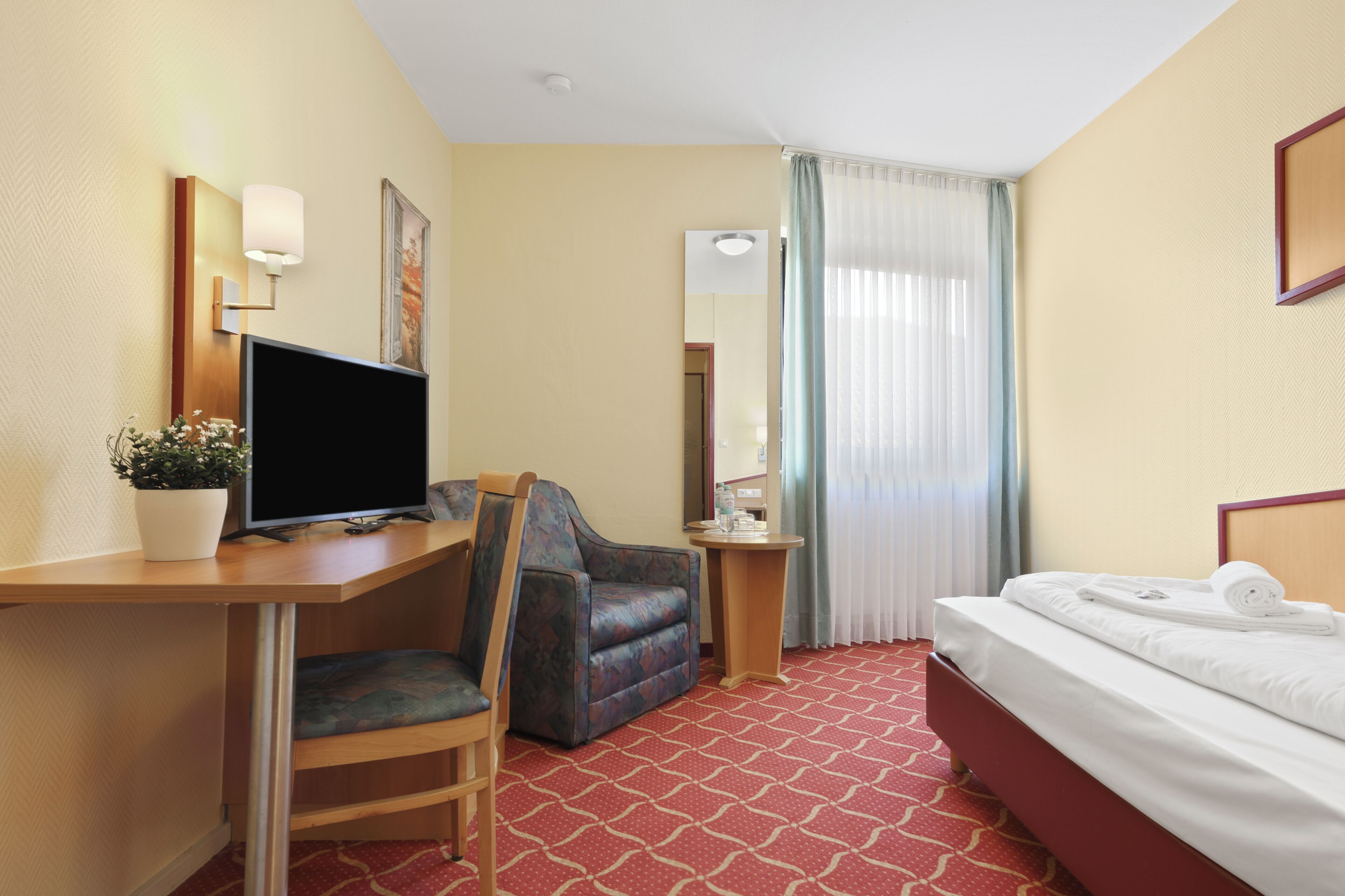 Enkeltrom – comfort, byutsikt