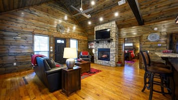 Cabin, Multiple Beds, Hot Tub, Garden View (Pond Lily Creek) | Living area