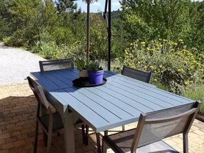 Outdoor dining - House with private pool - 2 guests (Auriac-du-Périgord)