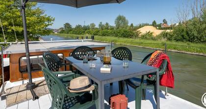Péniche avec terrasse sur l'eau - 4 pers.