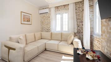 Leilighet – deluxe, byutsikt | Oppholdsområde