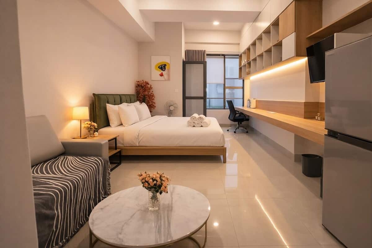 標準公寓, 1 張加大雙人床, 浴室扶手, 城市景觀