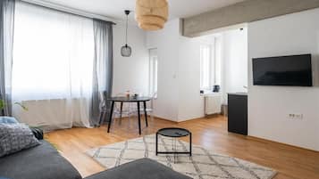 Premium Apartment, City View | Living area