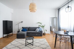 Premium Apartment, City View | Living area | Flat-screen TV - Wally apartments by Flat White (Zagreb)