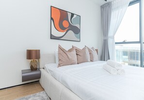 1 bedroom, in-room safe, iron/ironing board, free WiFi - Modern 1BR Apartment in Rise Residences JVC (Dubai)