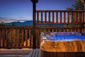 Outdoor spa tub - New Listing, Stunning Views, Private Pool, Hot Tub, Games, Free Attractions! (Gatlinburg)