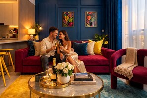 Leilighet – deluxe, 1 soverom | Oppholdsområde