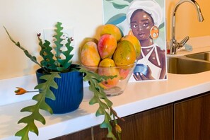 Food and drink - Central New Kingston, Gated, 24hr Security, Mod Apt, Balcony, Distant Sea Views (Kingston)