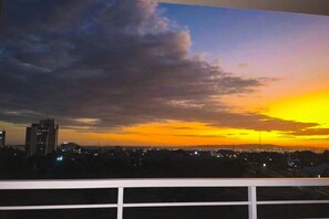 View from property - Central New Kingston, Gated, 24hr Security, Mod Apt, Balcony, Distant Sea Views (Kingston)