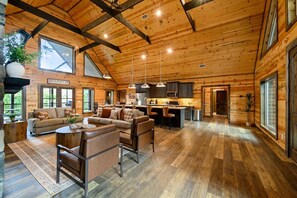 Fireplace - 4BR Lodge with Hot Tub and Game Loft (Broken Bow)