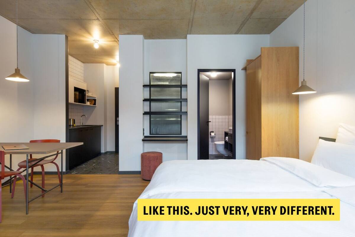 Design-huoneisto, 1 suuri parisänky