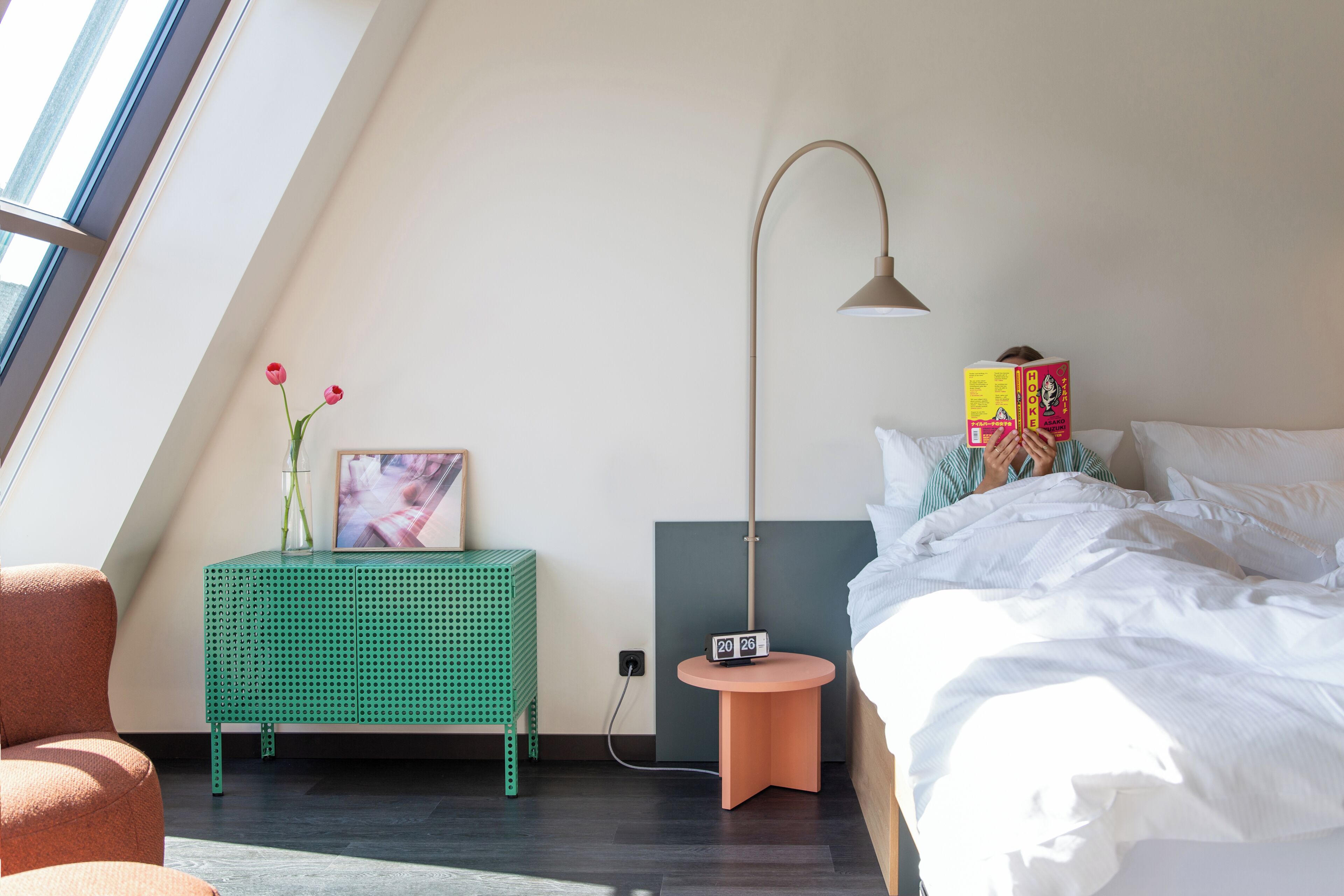 Design-Apartment, 1 King-Bett | Schreibtisch, laptopgeeigneter Arbeitsplatz, Verdunkelungsvorhänge