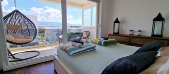 Two-bedroom family rooms Villa Aisha with private jacuzzi