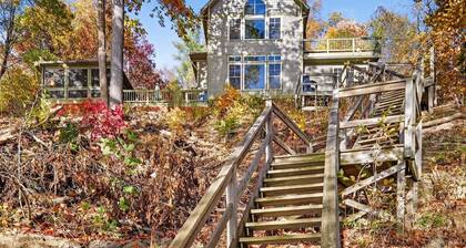 Spacious Lakeside Retreat with Dock and Hot Tub!