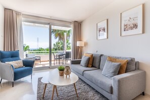 TV - Modern 2-Bed Apartment | Alcazaba Lagoon (313) (Casares)