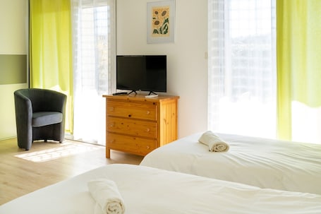 Iron/ironing board, WiFi, bed sheets. Cozy Studio with Private Terrace, Air Conditioning & Pool Table – Cazaubon