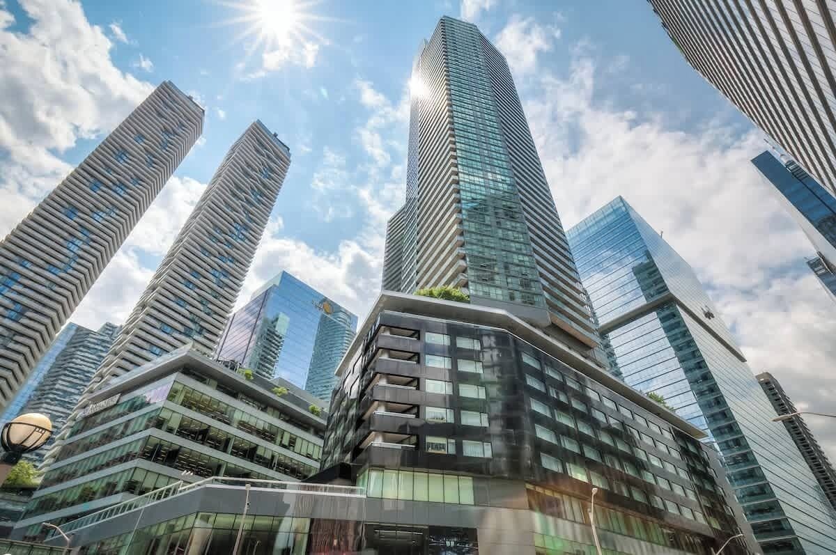 Modern downtown building in the heart of Toronto's action.
