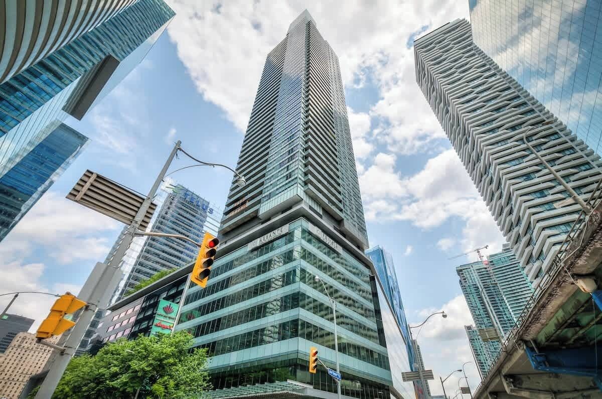 Modern downtown building in the heart of Toronto's action.
