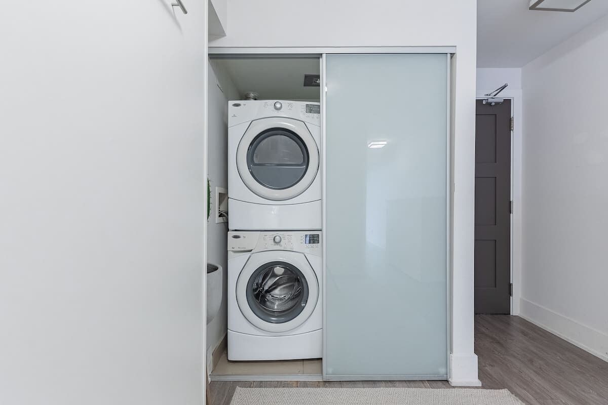 In-unit washer and dryer for your convenience — perfect for longer stays.