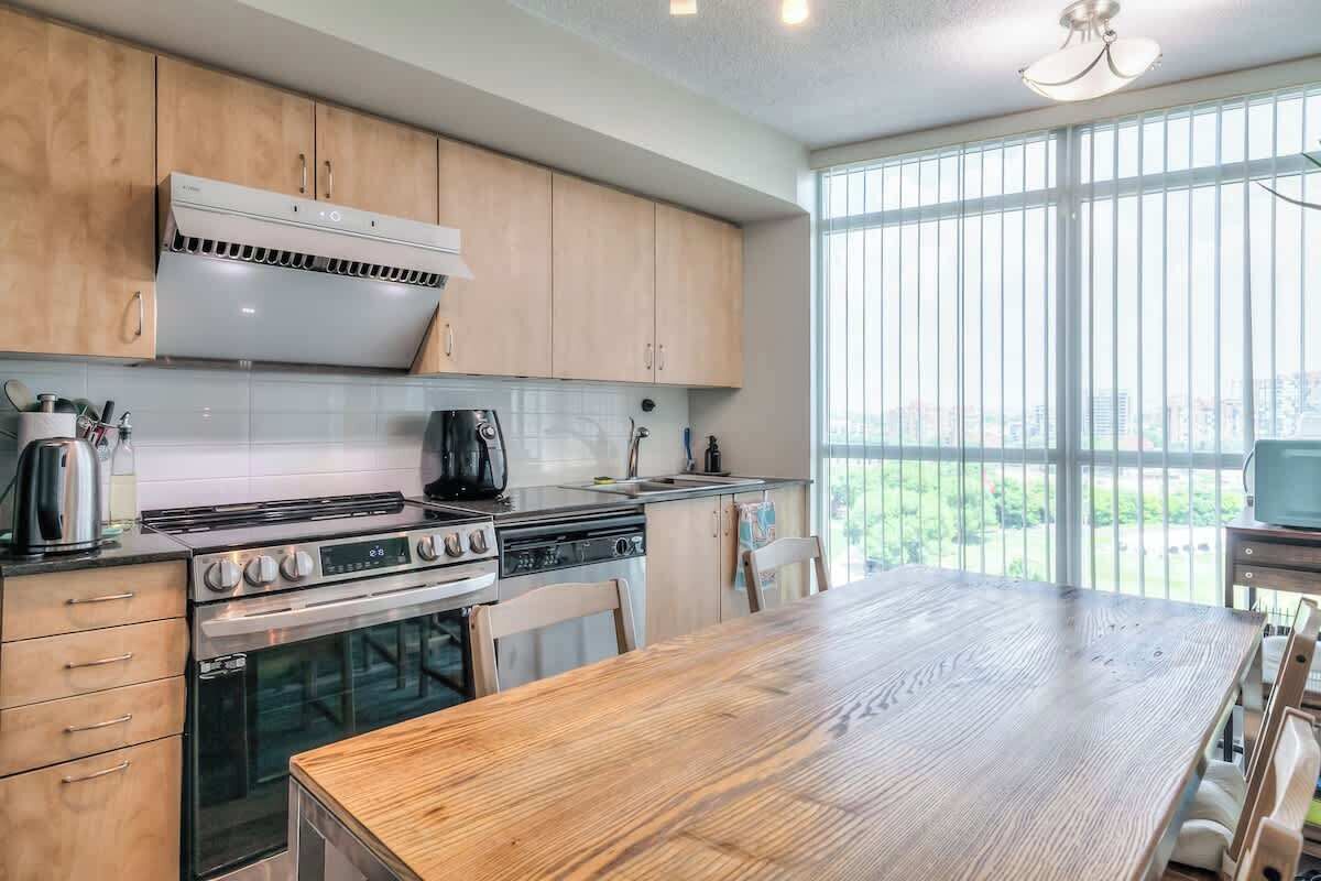 Cook with ease in the fully equipped kitchen—complete with modern appliances and cookware.