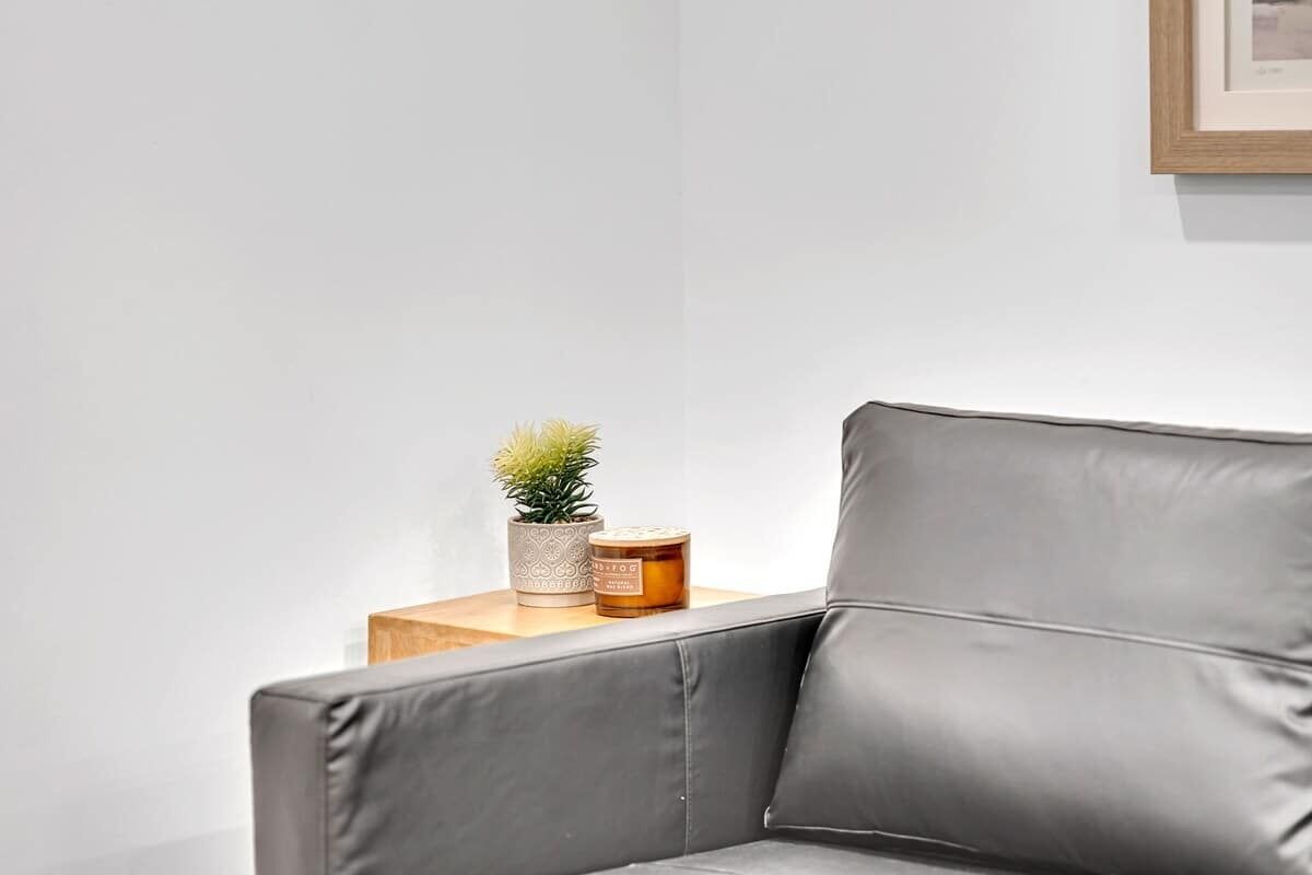 Relax in a bright and comfortable living space, perfect for unwinding.