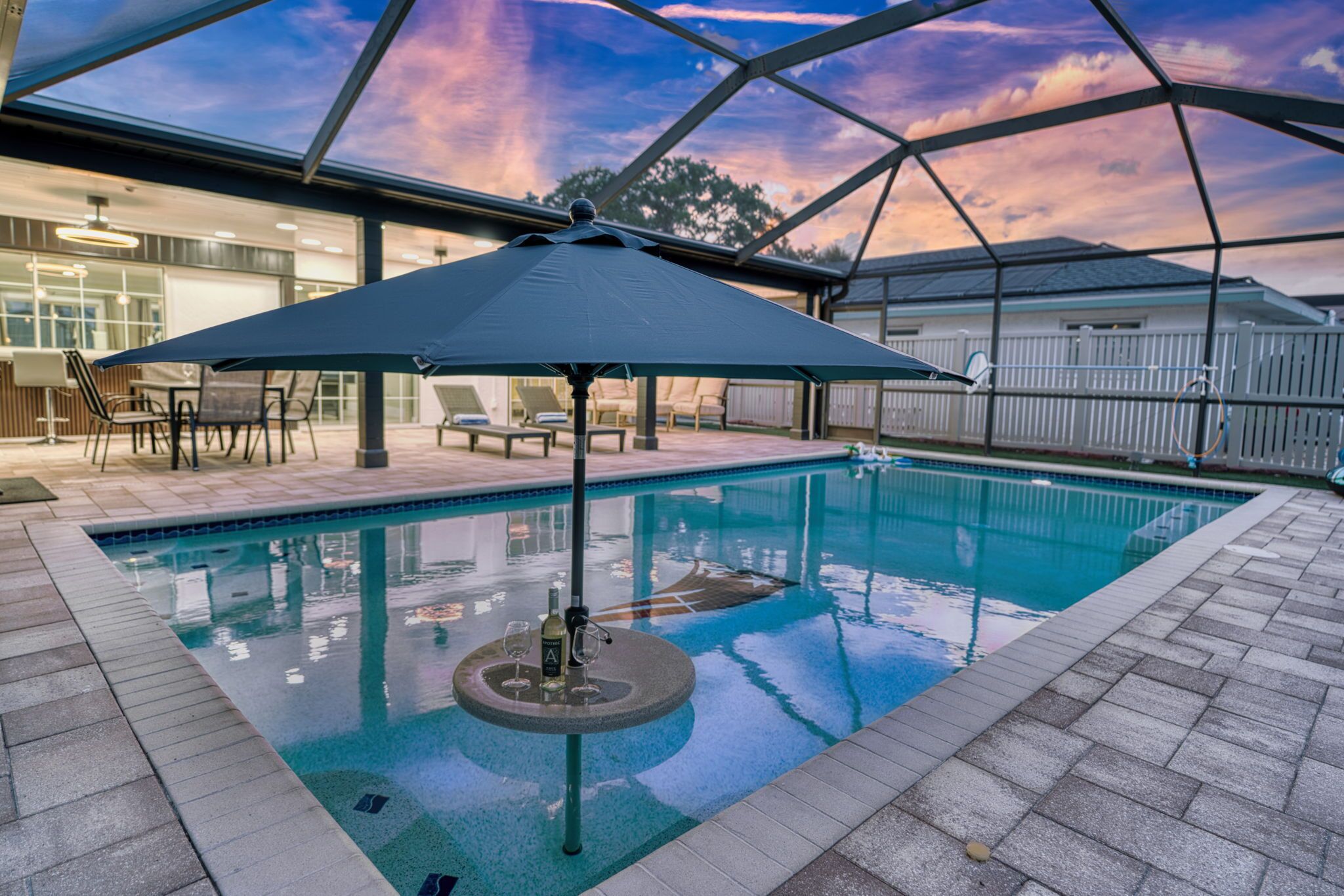 A heated pool