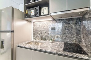 Fridge, microwave, coffee/tea maker, electric kettle - Soho Village en Palermo by Magno | 401 (Buenos Aires)