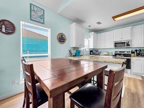Fridge, microwave, oven, stovetop - A Sunrise - Row 2 great ocean views Sleeps 13 - 4bedroom 2bath (Crystal Beach)